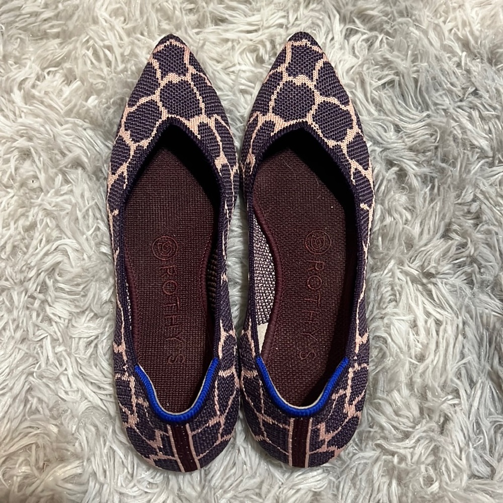 Purple patterned Rothy’s W7